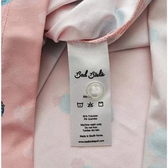 Bad Birdie (Mens Size XL) Performance Pink Cactus Cacti Golf Polo Shirt‎ Stretch - Picture 3 of 6